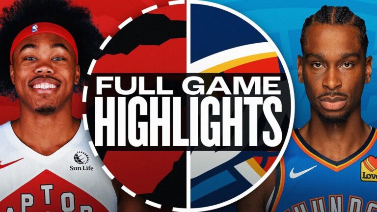 خلاصه بسکتبال NBA تاندربر – رپترز / چهل و یکمین برد فصل!