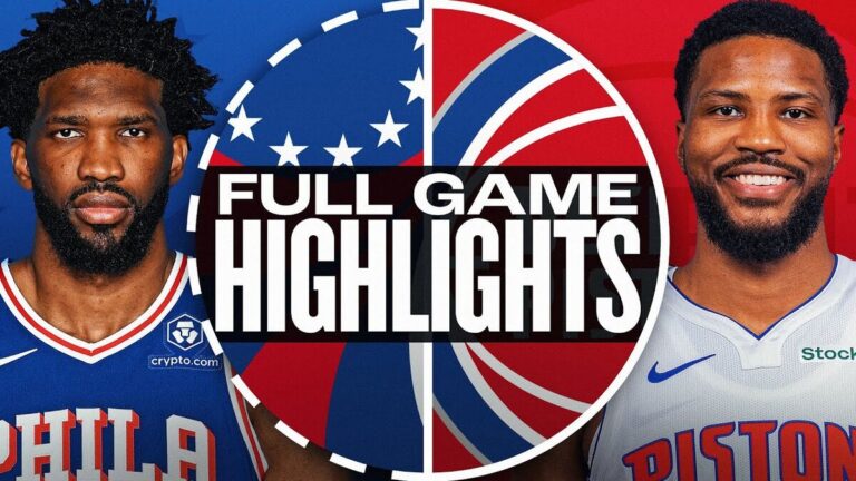 خلاصه بسکتبال NBA دیترویت پیستونز –  فیلادلفیا/  پیروزی ۱۳ امتیازی پیستونز