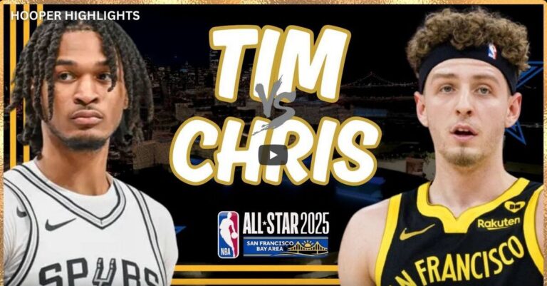 خلاصه بسکتبال تیم تیم مقابل تیم کریس – مسابقات ستارگان نوظهور | ۱۴ فوریه | آل‌استار NBA ۲۰۲۵