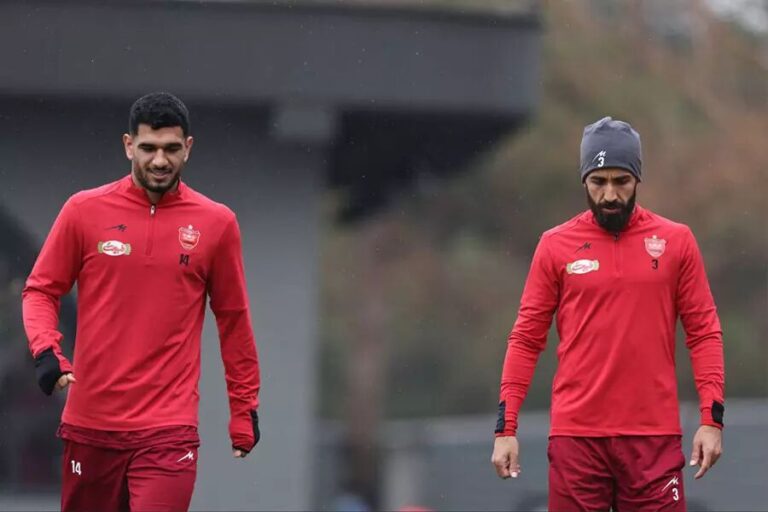 پرسپولیسی ها زیر باران تمرین کردند!